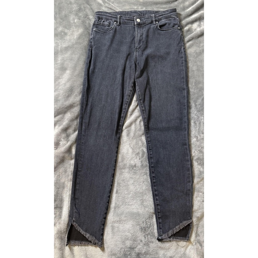 AllSaints‎ Miller Jeans Womens 30 Charcoal Gray Skinny Stretch Raw Step Hem